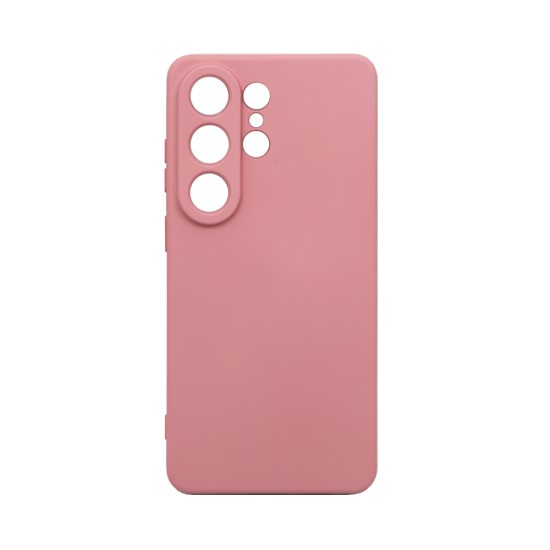 Capa de Silicone com Moldura de Câmera para Samsung Galaxy S26 Ultra Rosa